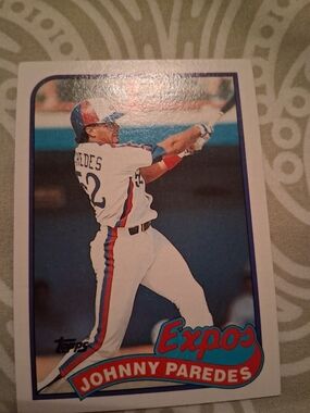 Topps Johnny Paredes Expos Card - White/Red/Blue